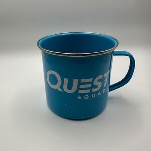 Quest Squad Blue Enamel Camping Mug